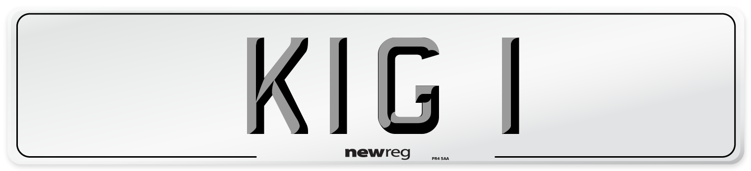KIG 1 Number Plate from New Reg